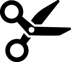 Opened Medical Scissors Simple Line Art Svg, Free Vectors File